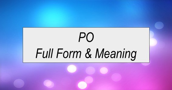 po meaning